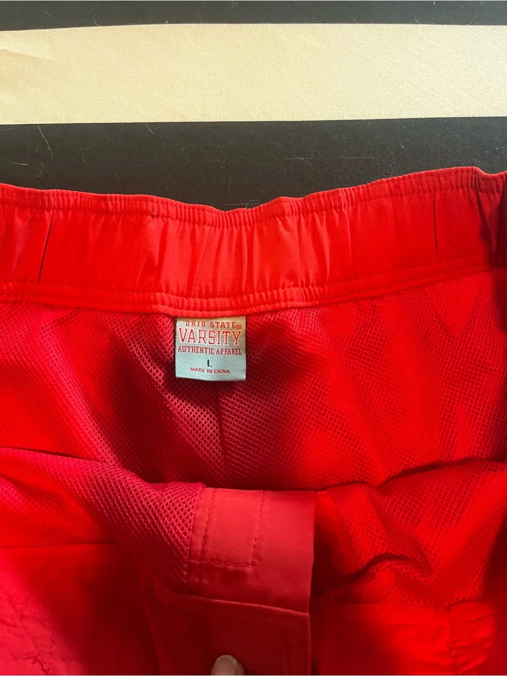 Varsity Red Ohio State Mesh-Lined Board Shorts